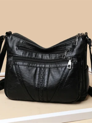 High Quality Soft PU Leather Shoulder Multi-Layer Crossbody Bag