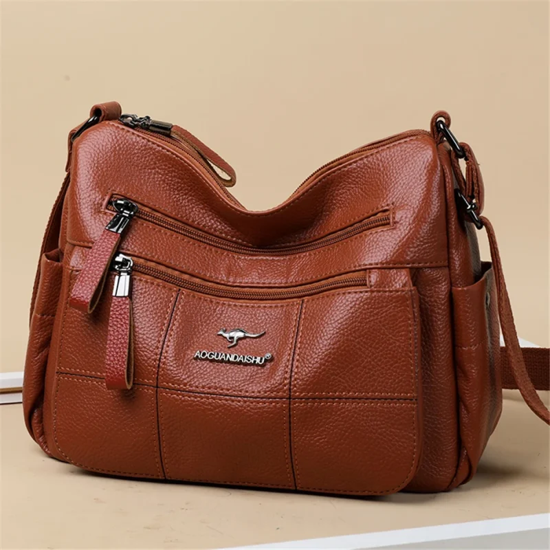 Designer Quality Soft Leather Eco Crossbody Bags - Image 11