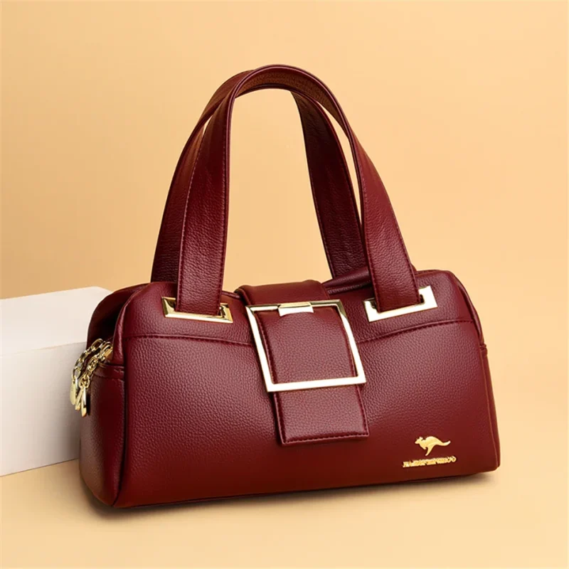 Women Multi-layers  Luxury Designer Large Capacity Leather Handbags - Image 8