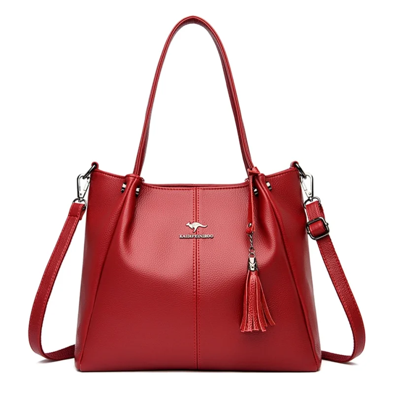Luxury Branded Designer Real Cowhide Leather Elegant Tote - Image 6