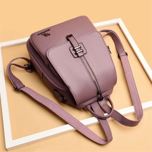 Designer Chic Eco Leather Backpack - Image 7