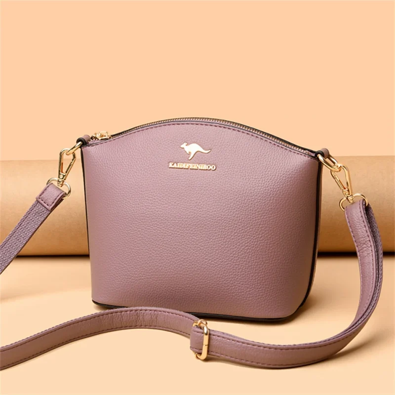 High Quality Small Eco Crossbody Bag: PU Leather - Image 7