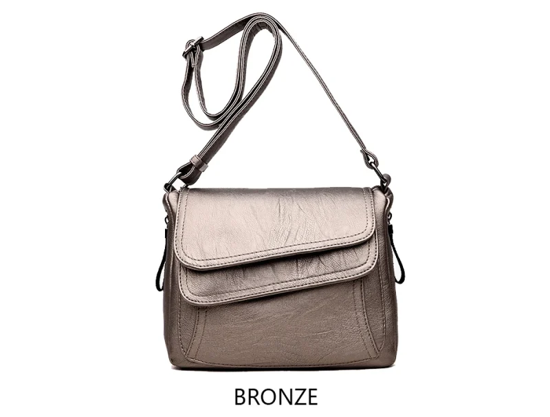 Summer Style Soft Leather Luxury Designer Shoulder Crossbody Bag - Image 9