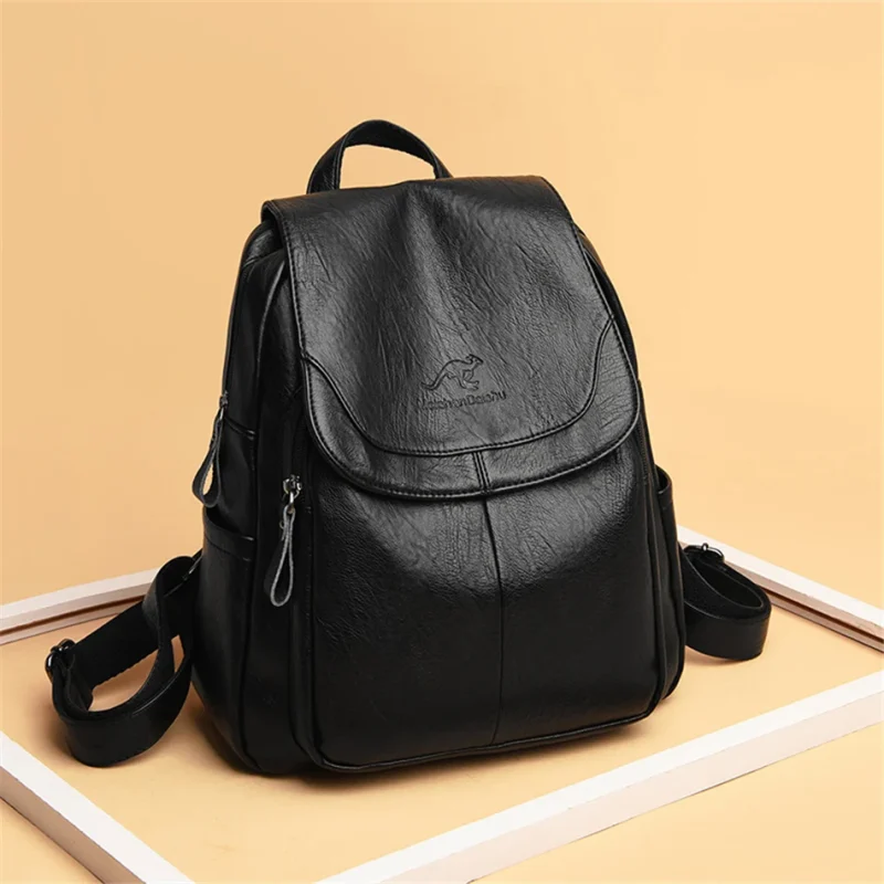Large Capacity Green Travel Pack: Women's Eco Leather Backpack