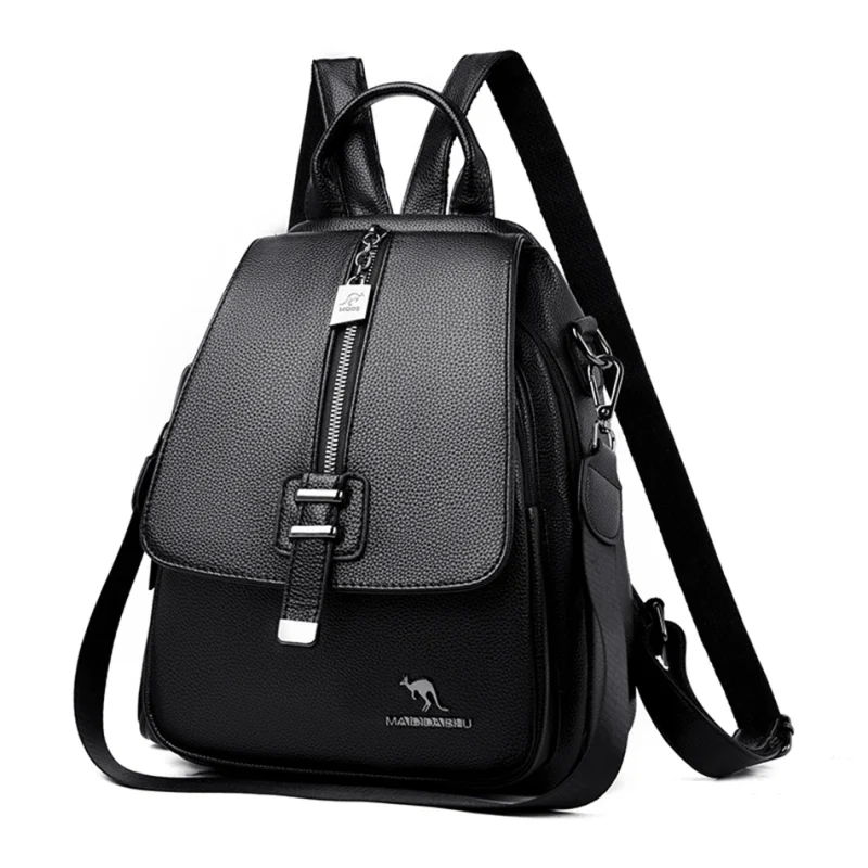 Designer Chic Eco Leather Backpack - Image 9