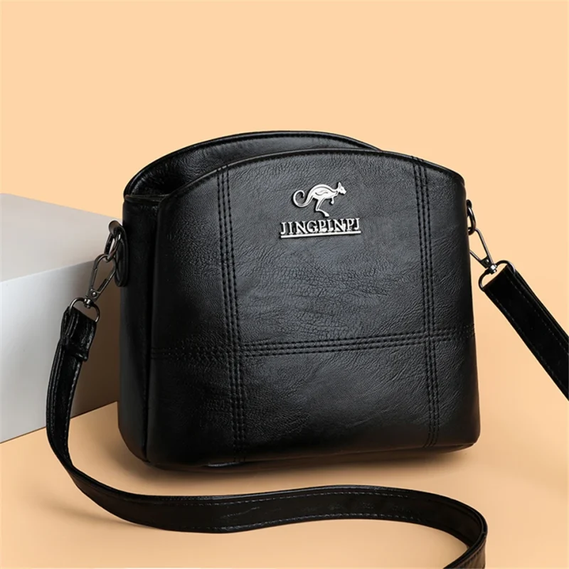 3 Layers PU Leather Crossbody Shoulder Messenger Bag - Image 10