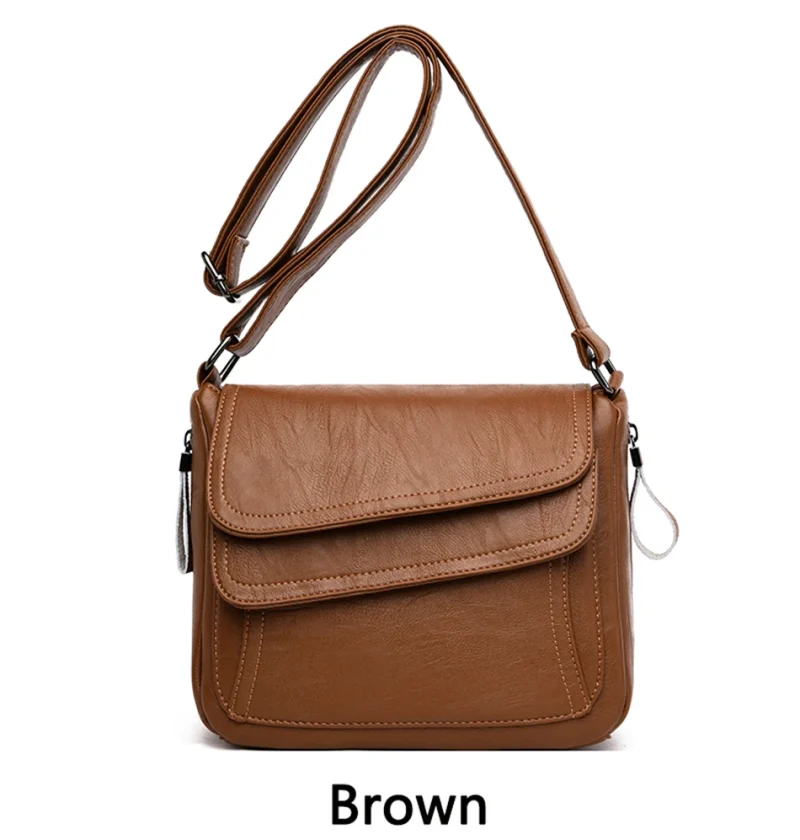 Summer Style Soft Leather Luxury Designer Shoulder Crossbody Bag - Image 4