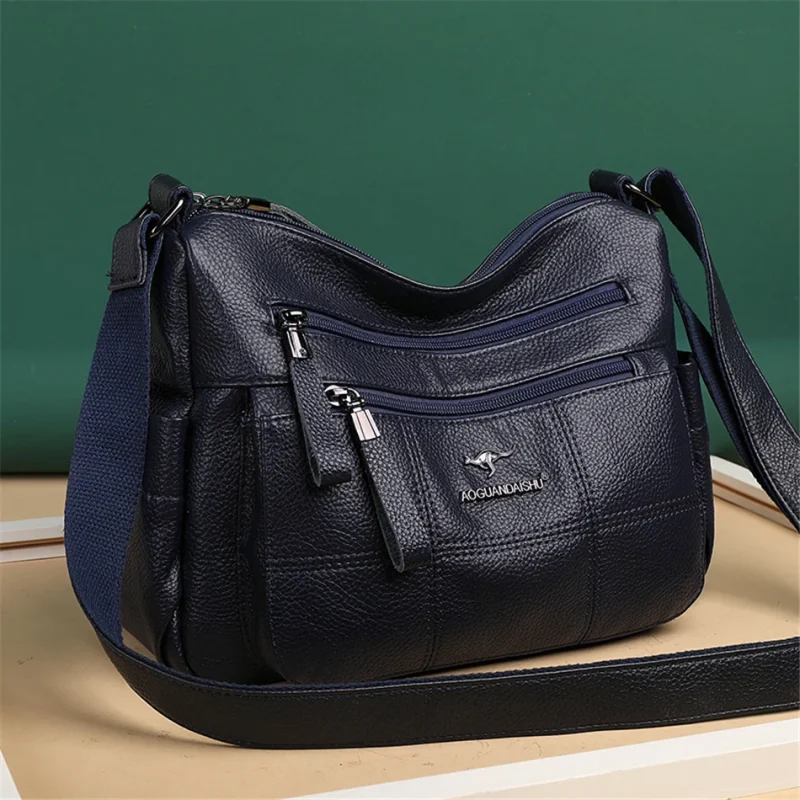 Designer Quality Soft Leather Eco Crossbody Bags - Image 8