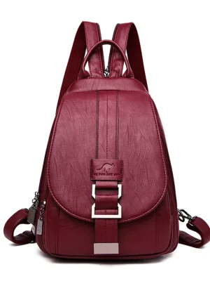 Multifunction Soft Leather Women’s Backpack: Eco Chic