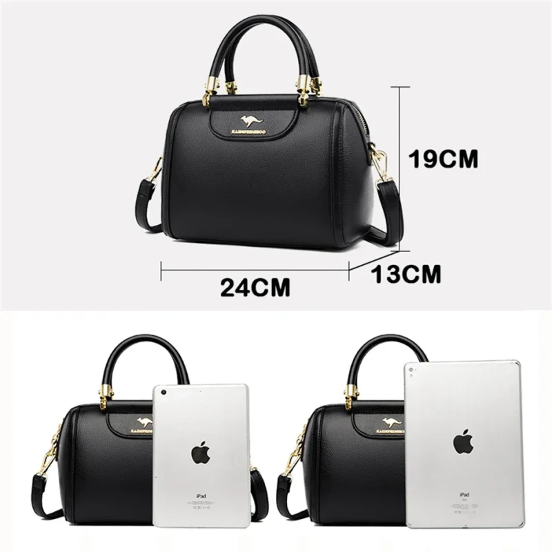 Granded Branded Cowhide Leather Casual Crossbody Shoulder Messenger Bags - Image 2