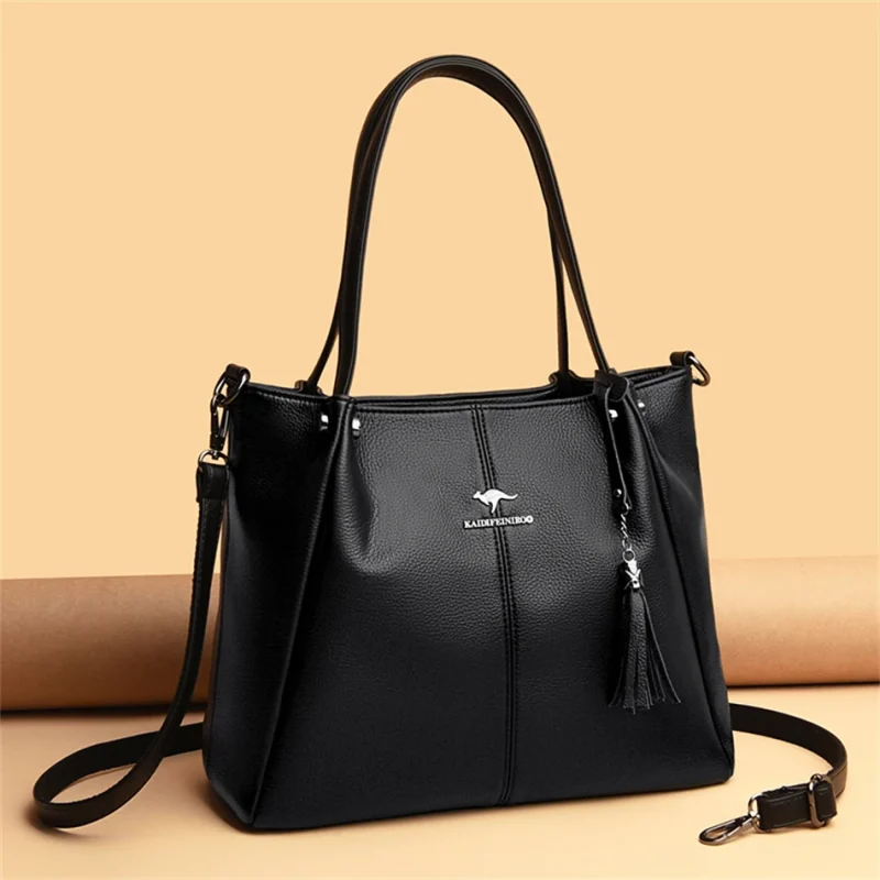Luxury Branded Designer Real Cowhide Leather Elegant Tote - Image 3