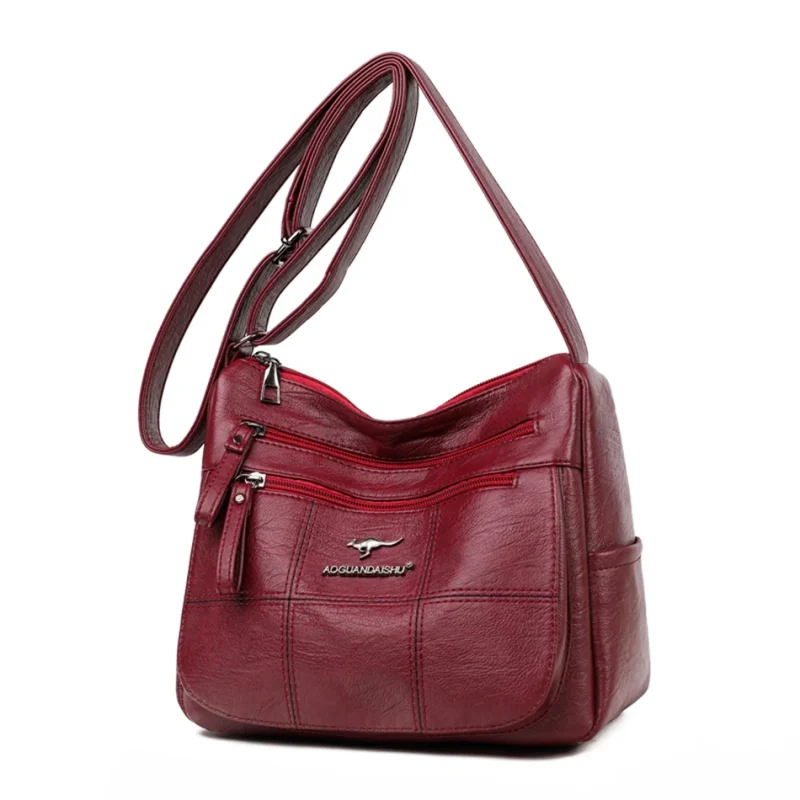 Luxurious Designer Pu Leather Soft Crossbody Bag - Image 10