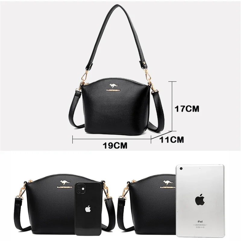 High Quality Small Eco Crossbody Bag: PU Leather - Image 2