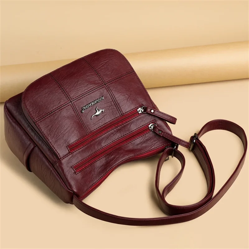 Luxurious Designer Pu Leather Soft Crossbody Bag - Image 5