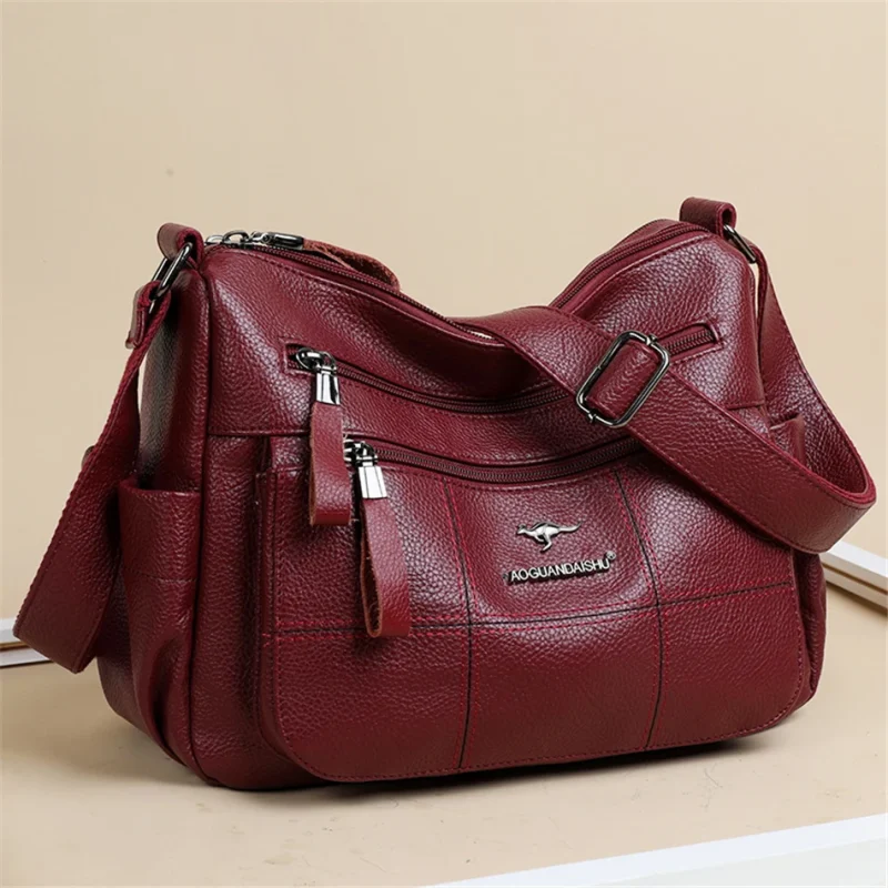 Designer Quality Soft Leather Eco Crossbody Bags - Image 4