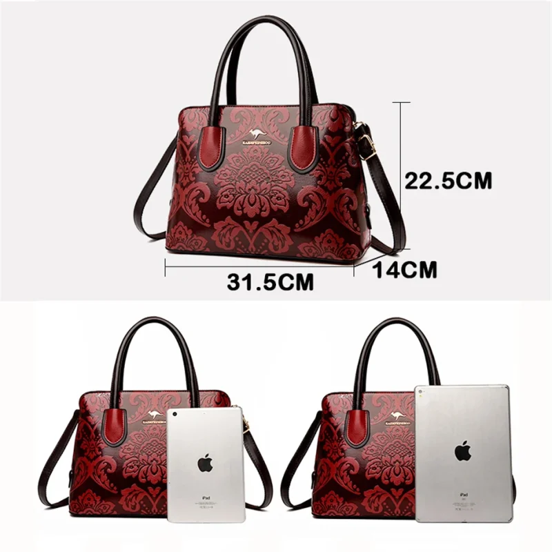 Flower Pattern Luxury Designer Large Capacity Tote Sac A Main - Image 2