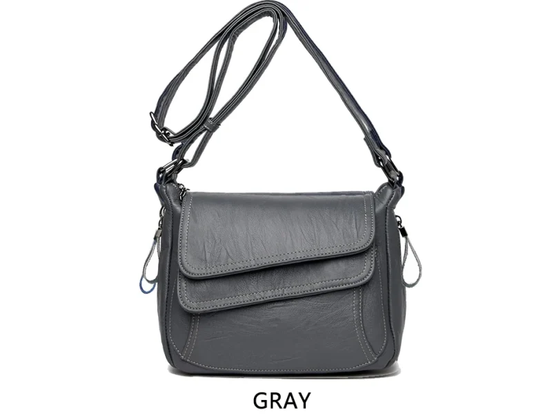 Summer Style Soft Leather Luxury Designer Shoulder Crossbody Bag - Image 7