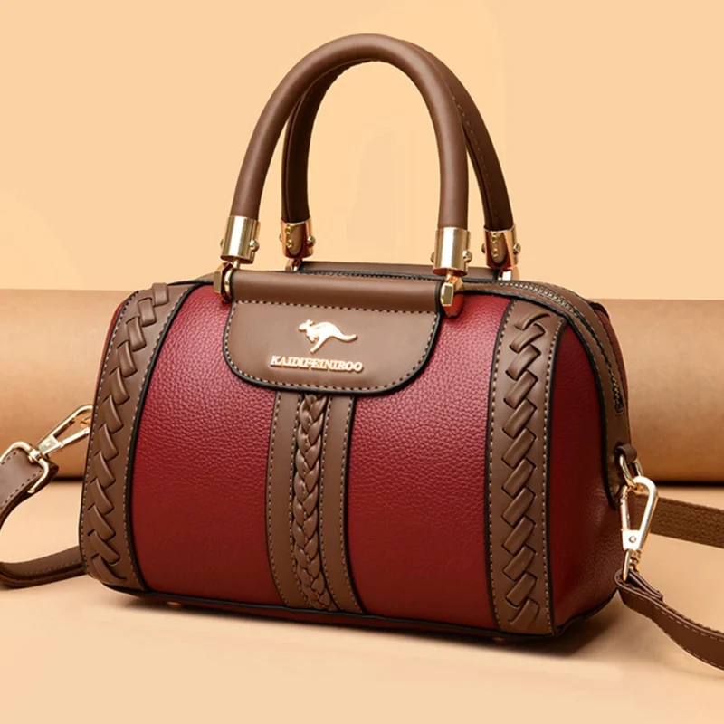 High Quality Leather Women Luxury Designer Shoulder Crossbody Bag - Image 2