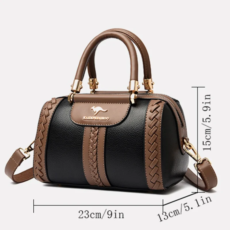 High Quality Leather Women Luxury Designer Shoulder Crossbody Bag - Image 4
