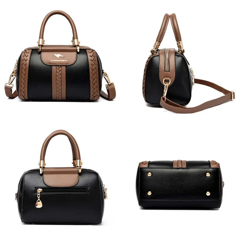 High Quality Leather Women Luxury Designer Shoulder Crossbody Bag - Image 5