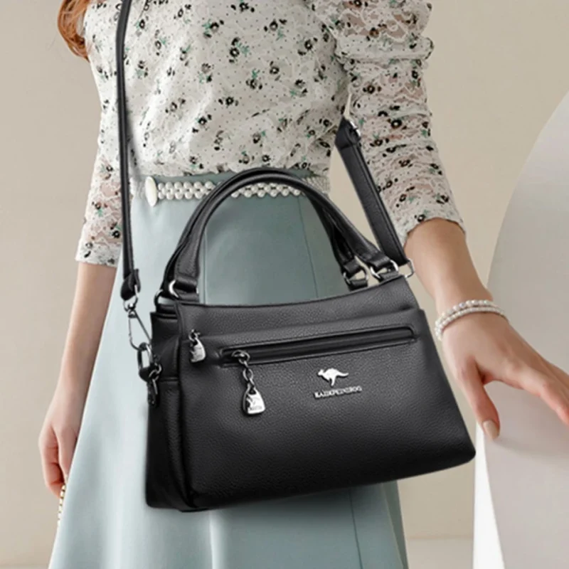 High Quality Vintage Leather Eco Crossbody Bag - Image 3