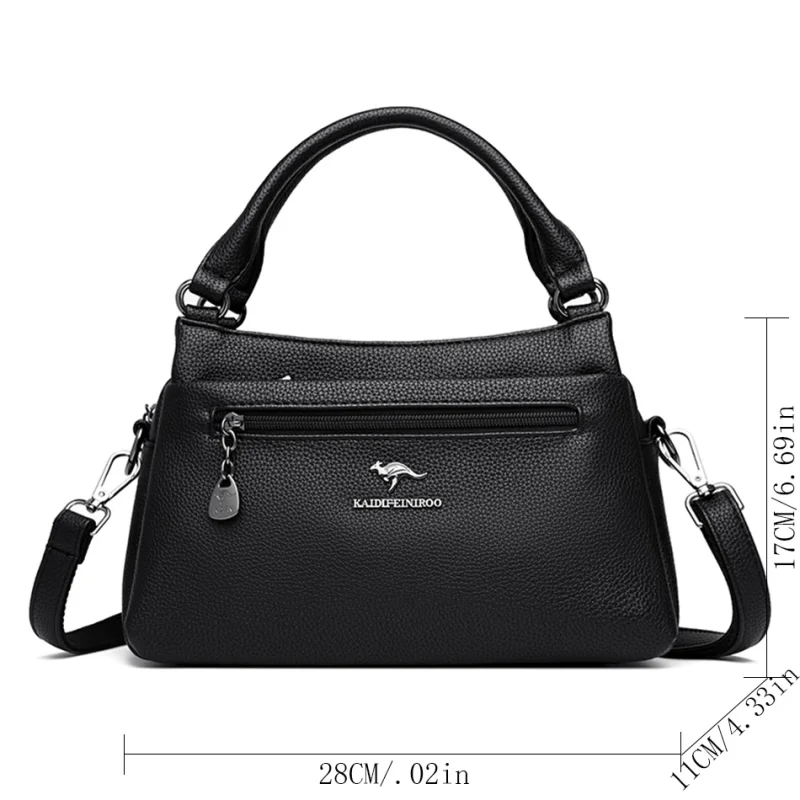 High Quality Vintage Leather Eco Crossbody Bag - Image 4