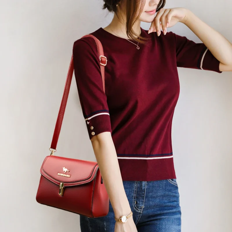 High Quality Solid Color Casual Solid Color Casual Crossbody Bag - Image 2