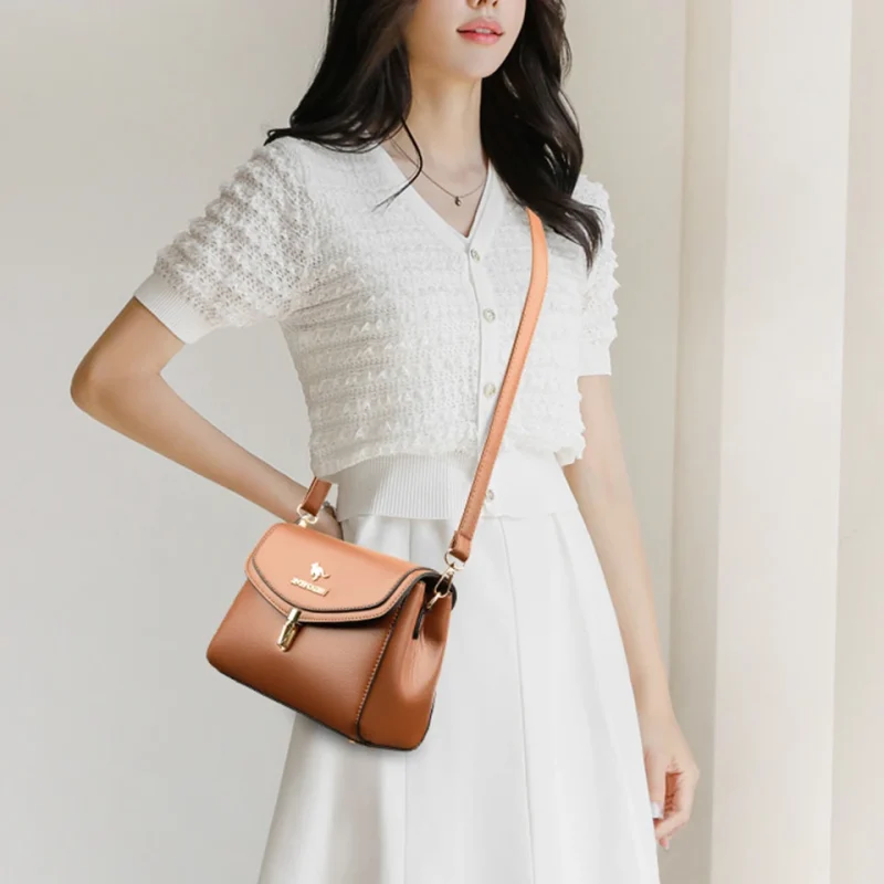 High Quality Solid Color Casual Solid Color Casual Crossbody Bag - Image 4