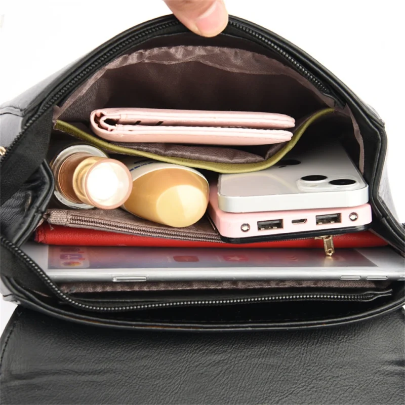 High Quality Solid Color Casual Solid Color Casual Crossbody Bag - Image 6