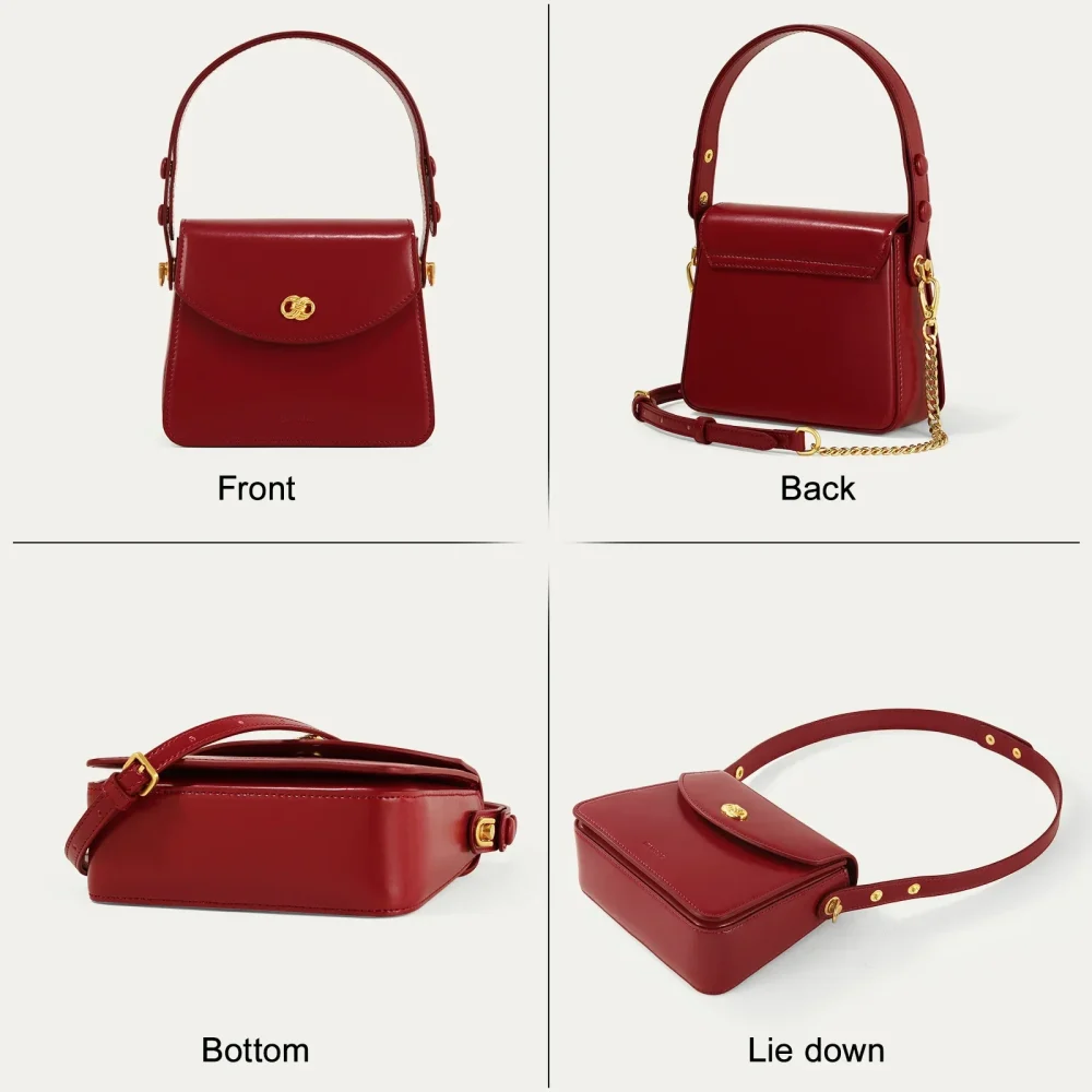 Luxury Genuine Leather Crossbody Shoulder Bag - Image 4