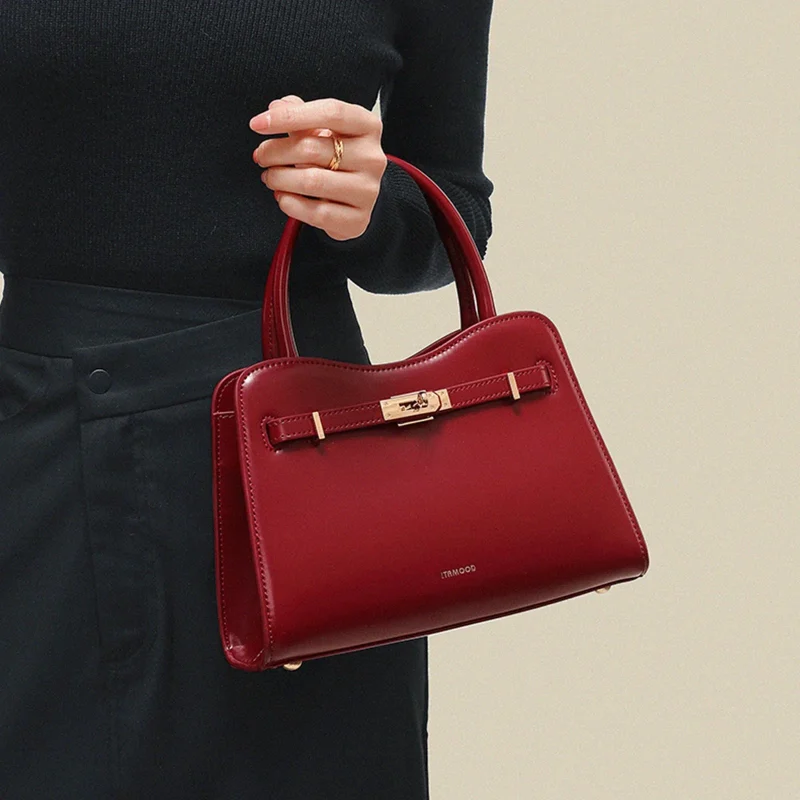 Eco Luxury Solid Color Satchel Purse - Image 3