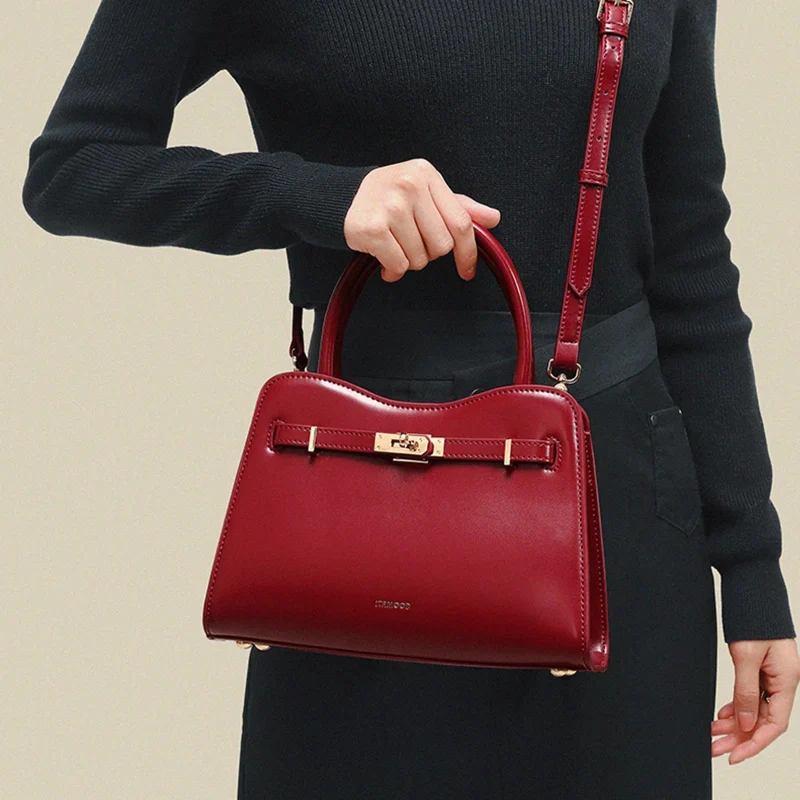 Eco Luxury Solid Color Satchel Purse - Image 4