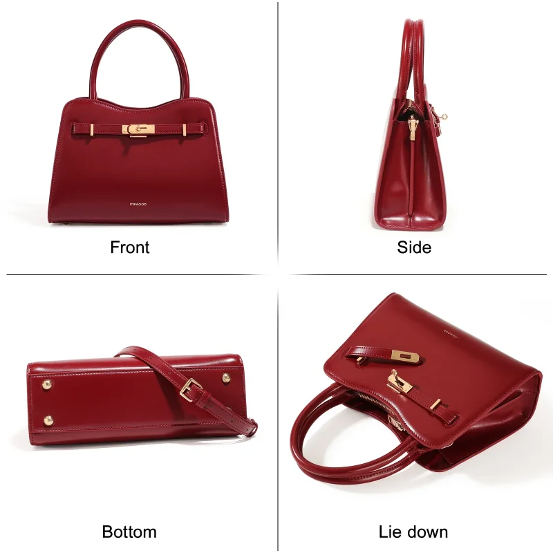 Eco Luxury Solid Color Satchel Purse - Image 6