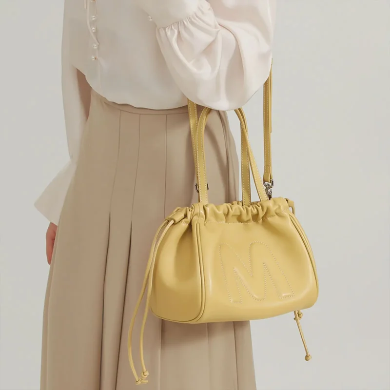 Eco Drawstring Design Bucket Bag - Image 4