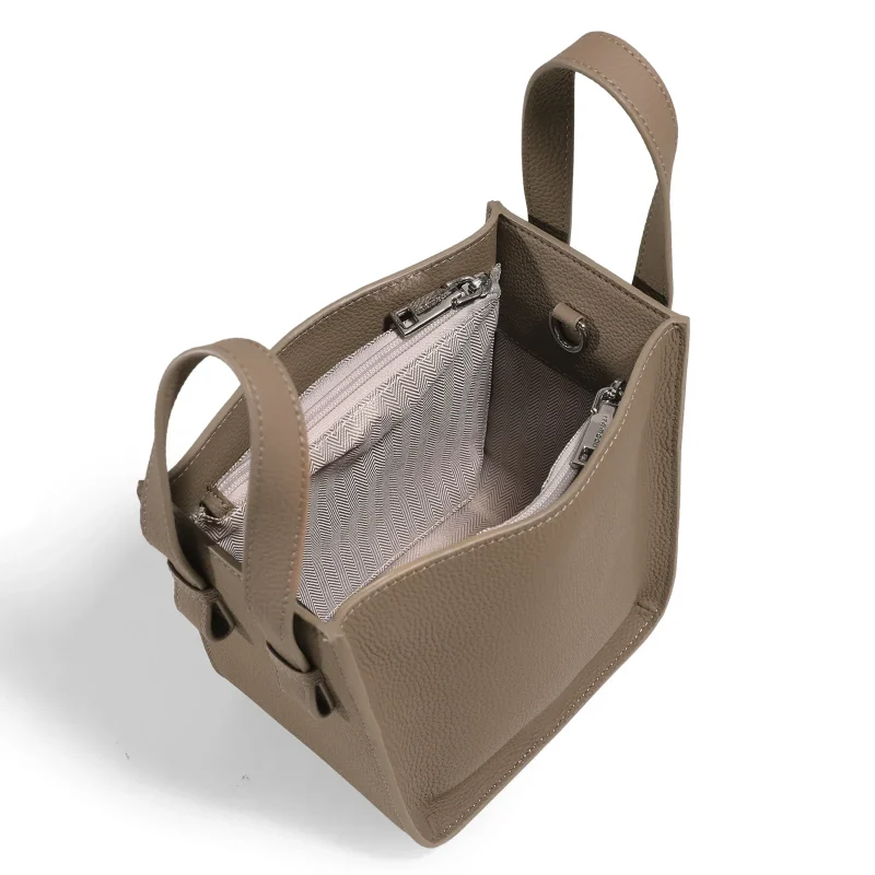 Genuine Leather Bucket Bag - Image 5