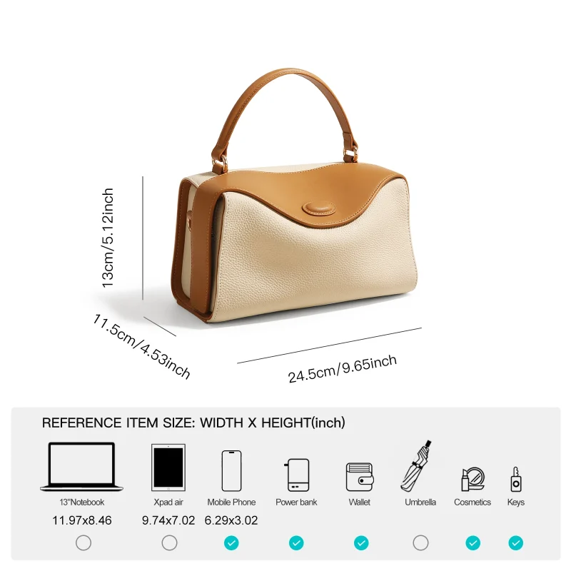 Leather Luxury Clash Colour Crossbody Bag - Image 5
