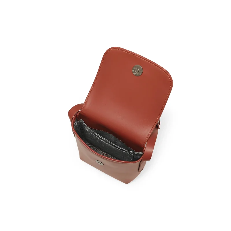 Eco Genuine Leather Crossbody Texture Satchel Bag - Image 6