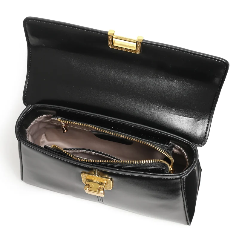 High-Quality Genuine Leather Crossbody Bag With Scarf Decor - Image 5