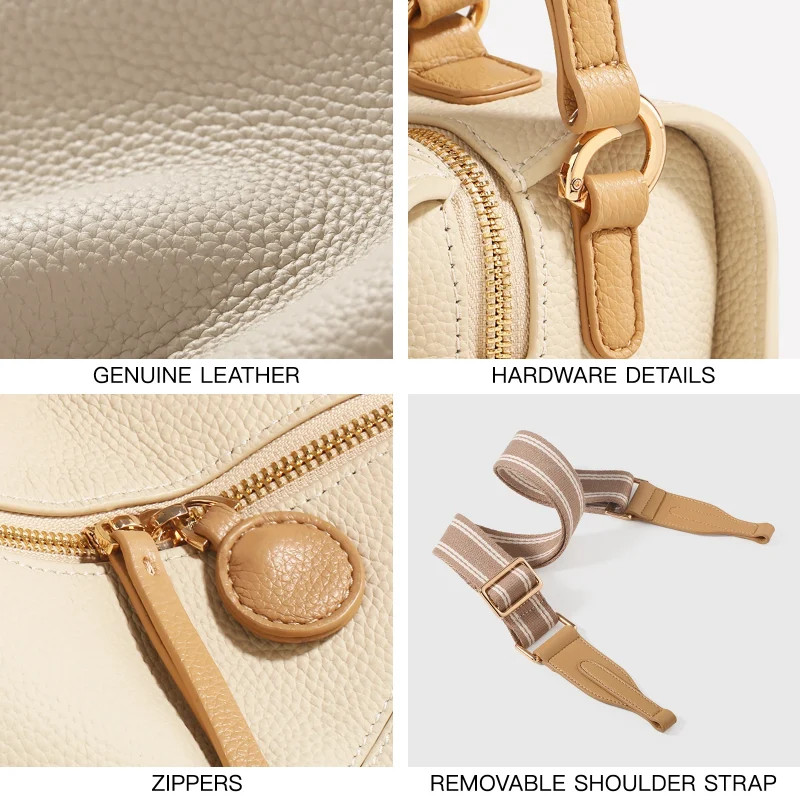 Genuine leather luxury Boston bag - Image 2