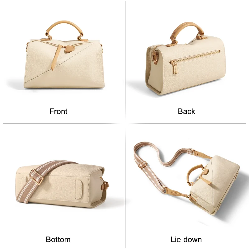 Genuine leather luxury Boston bag - Image 4