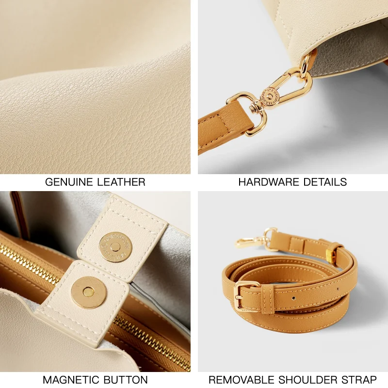 Large Capacity Leather Tote Bag - Image 4
