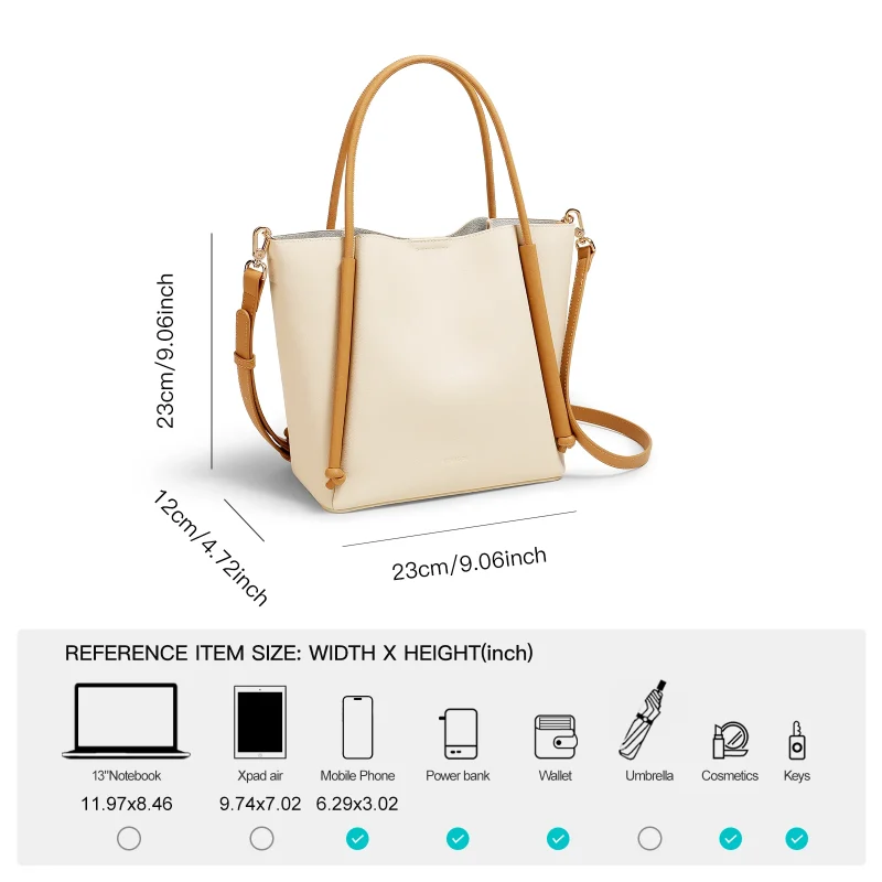 Large Capacity Leather Tote Bag - Image 2