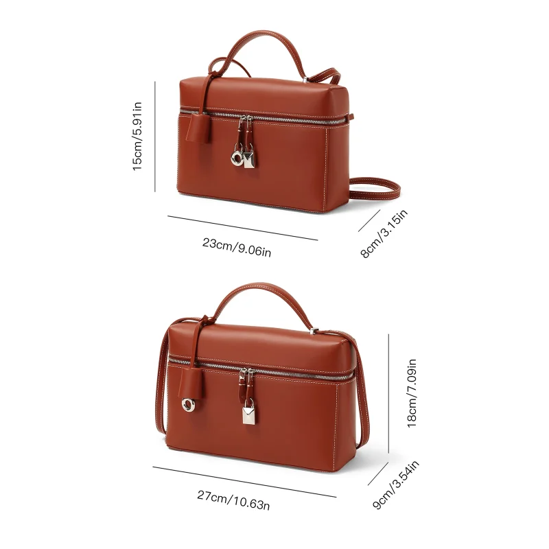 Eco Luxury Box Leather Vintage Handbag - Image 4