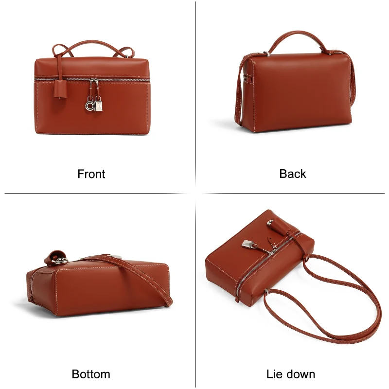 Eco Luxury Box Leather Vintage Handbag - Image 5