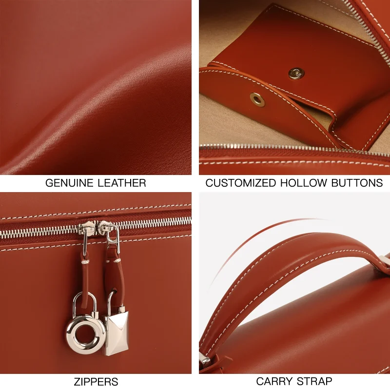 Eco Luxury Box Leather Vintage Handbag - Image 6