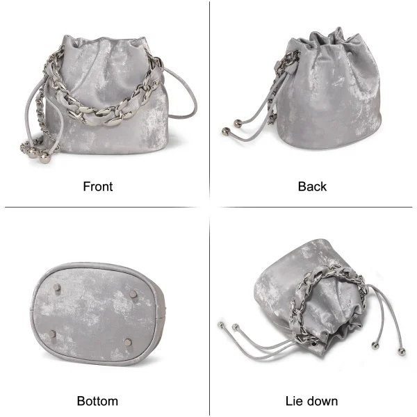 Eco Luxury Leather Bucket Bag - Image 4