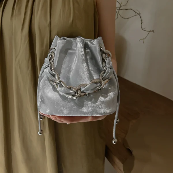 Eco Luxury Leather Bucket Bag - Image 6