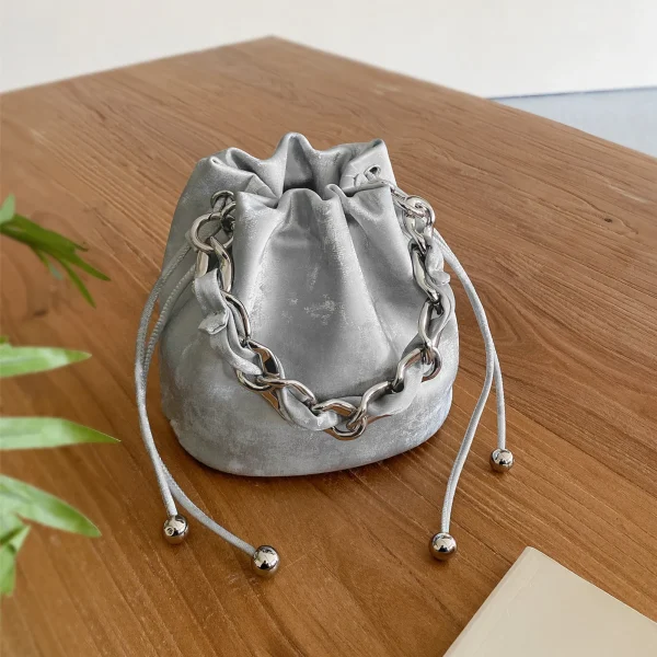 Eco Luxury Leather Bucket Bag - Image 7