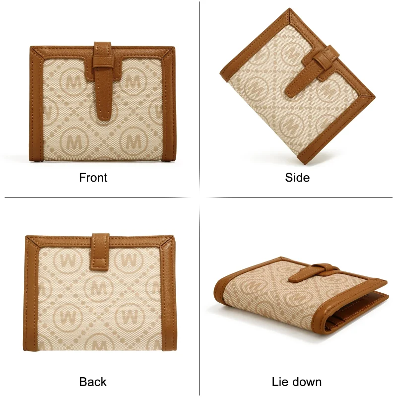PVC Checkered Monogrammed Short Wallet - Image 4