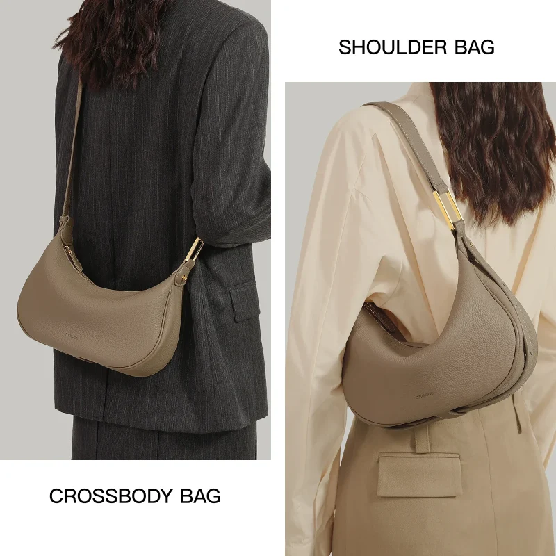 Eco Retro Style Solid Color Hobo Bag - Image 2